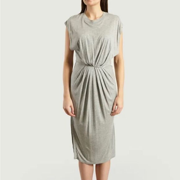 Iro Prickly Ruched Straight Cut Jersey Dress - Picture 1 of 10